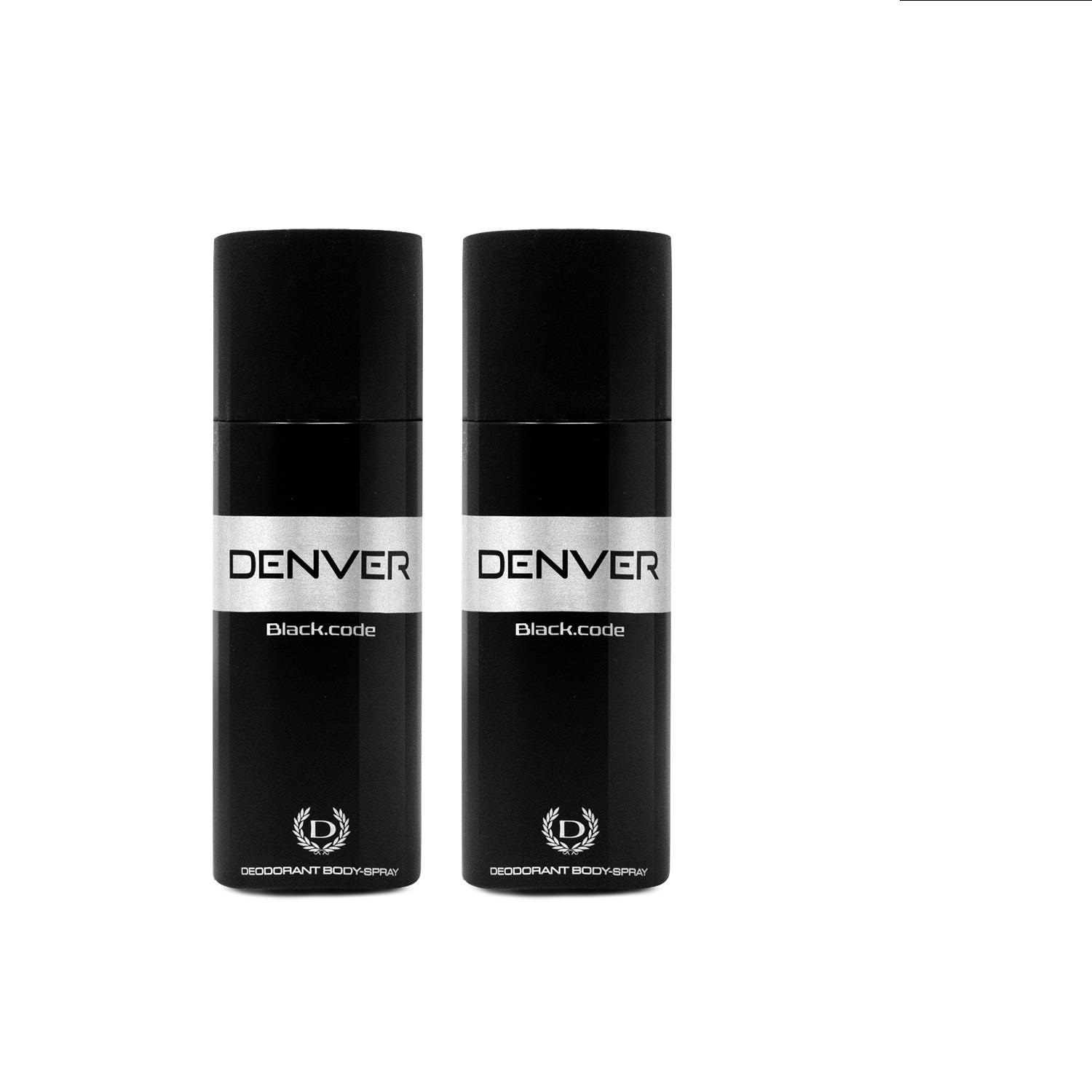 Buy DENVER Black Code Long Lasting Deodorant Spray For Men 330ml (Pack